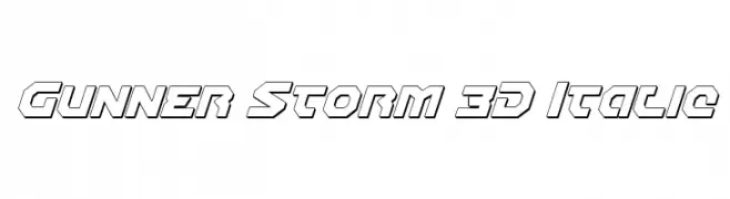 Gunner Storm 3D Italic 