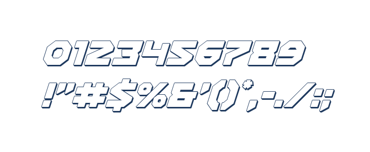 Gunner Storm 3D Italic Other Characters