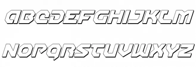 Gunner Storm 3D Italic Font Litere mari