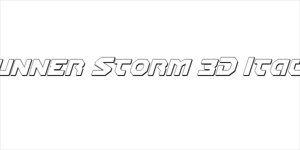 Gunner Storm 3D Italic Logo