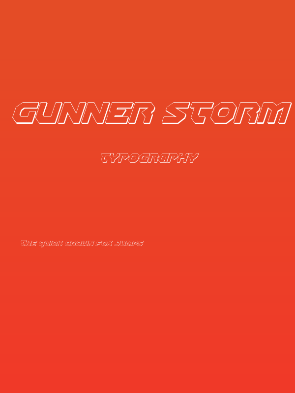 Gunner Storm 3D Italic Poster