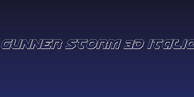 Gunner Storm 3D Italic Social Header