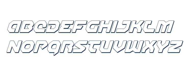 Gunner Storm 3D Italic Lowercase