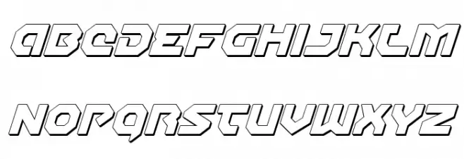 Gunner Storm 3D Italic Fuentes MINÚSCULAS