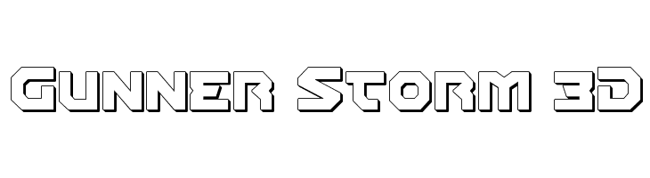 Gunner Storm 3D Font