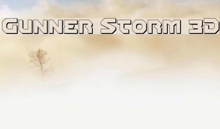 Gunner Storm 3D Font examples
