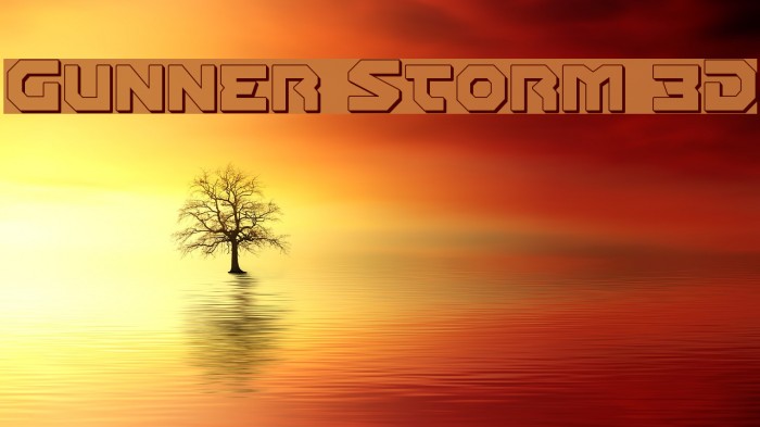 Gunner Storm 3D Font examples