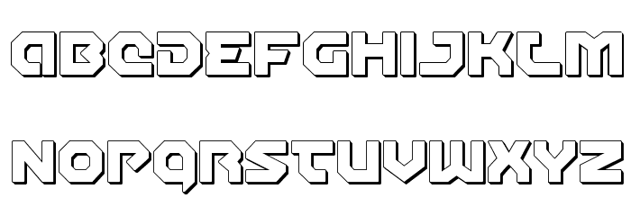 Gunner Storm 3D Font LOWERCASE
