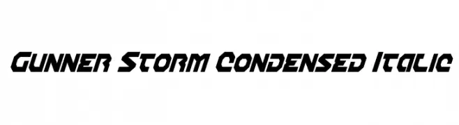 Gunner Storm Condensed Italic  免费字体下载