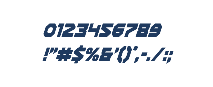 Gunner Storm Condensed Italic Other Characters