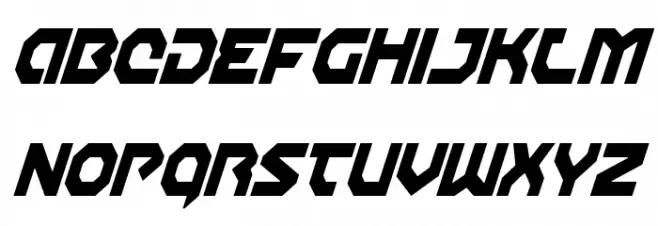 Gunner Storm Condensed Italic Fonte MAIÚSCULAS