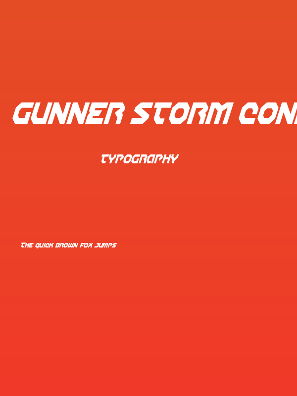 Gunner Storm Condensed Italic Poster