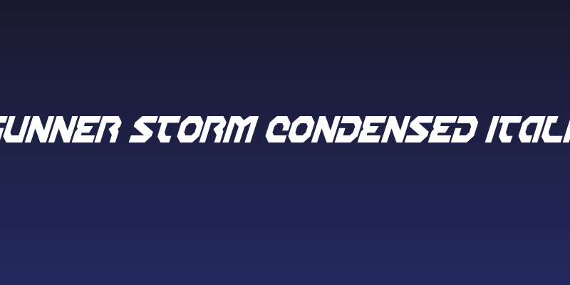 Gunner Storm Condensed Italic Social Header