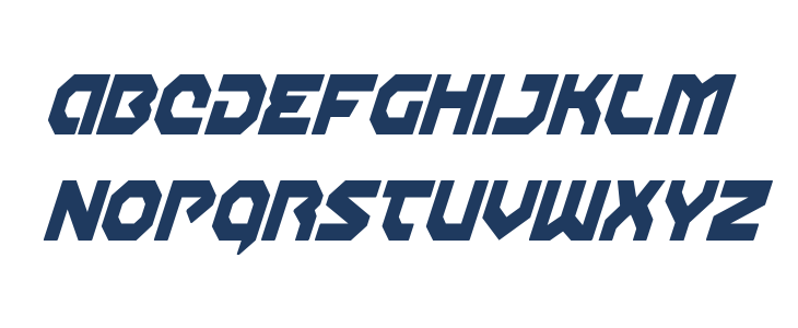 Gunner Storm Condensed Italic Lowercase