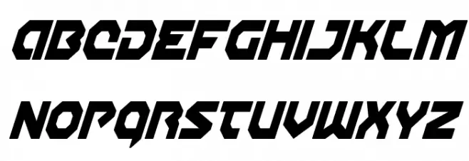 Gunner Storm Condensed Italic फ़ॉन्ट लोअरकेस