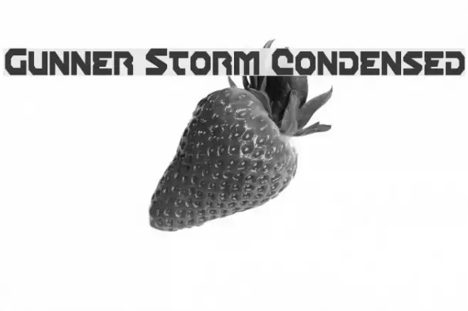 Gunner Storm Condensed Font examples