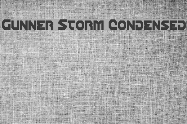 Gunner Storm Condensed Font examples