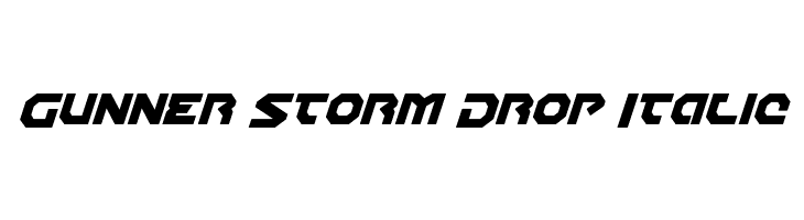Gunner Storm Drop Italic  Frei Schriftart Herunterladen