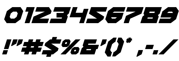 Gunner Storm Drop Italic Font OTHER CHARS