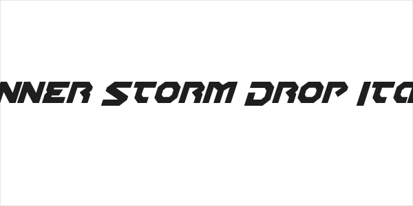 Gunner Storm Drop Italic Logo