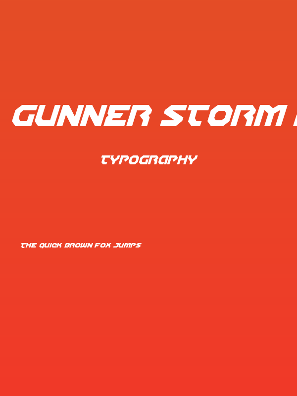Gunner Storm Drop Italic Poster