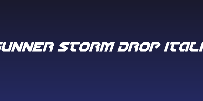 Gunner Storm Drop Italic Social Header