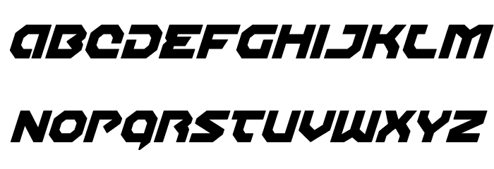 Gunner Storm Drop Italic Font LOWERCASE
