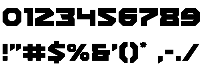 Gunner Storm Drop Font OTHER CHARS