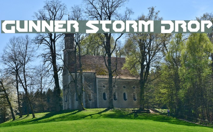 Gunner Storm Drop Font examples