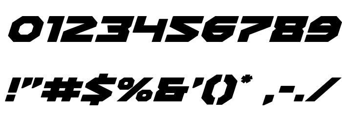 Gunner Storm Expanded Italic Font OTHER CHARS