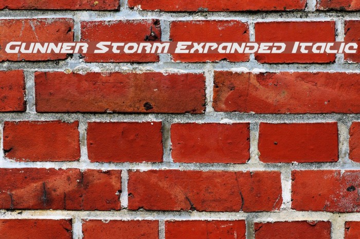 Gunner Storm Expanded Italic Font examples