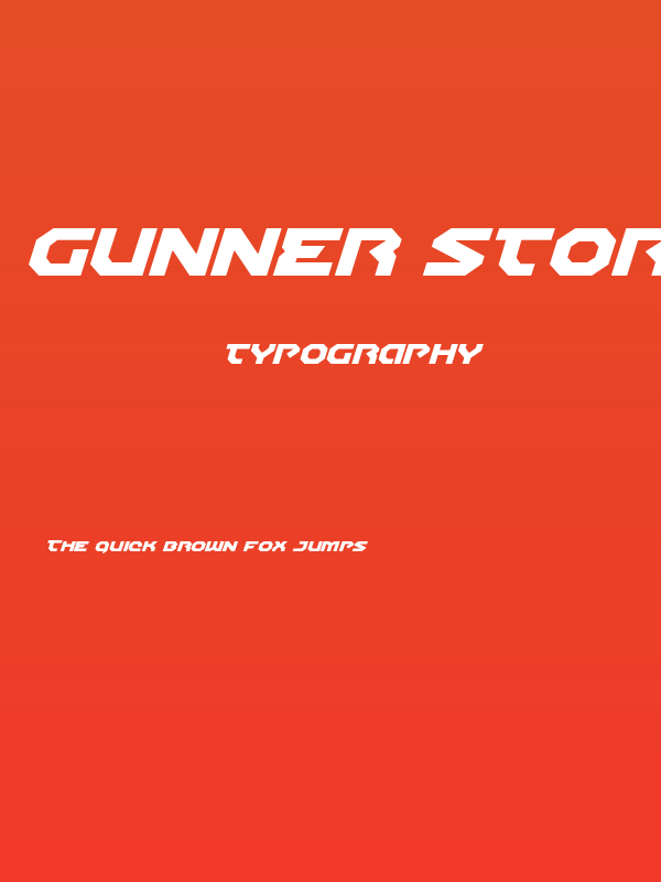 Gunner Storm Expanded Italic Poster