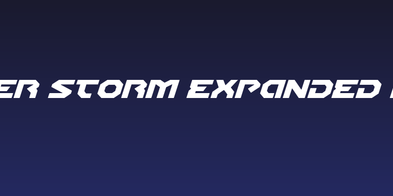 Gunner Storm Expanded Italic Social Header