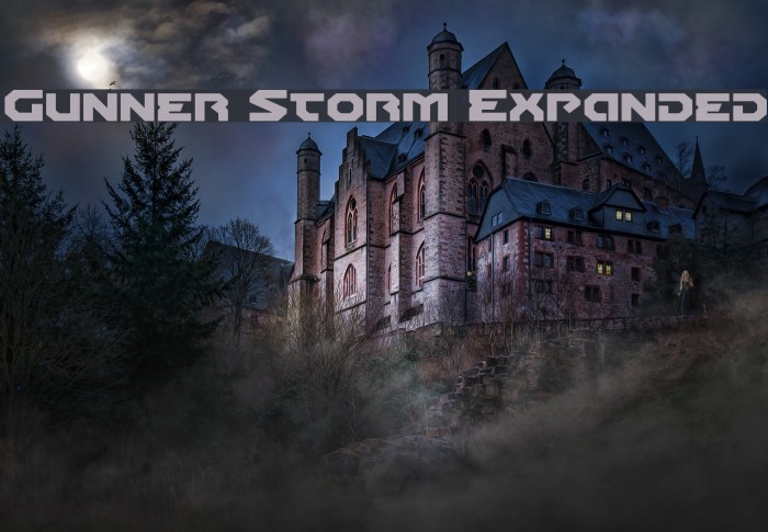 Gunner Storm Expanded Font examples