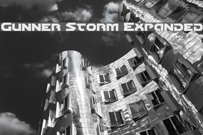 Gunner Storm Expanded Font examples