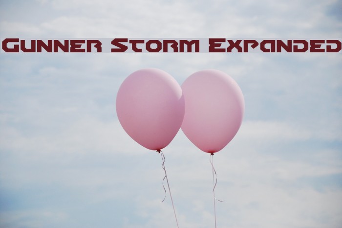 Gunner Storm Expanded Font examples