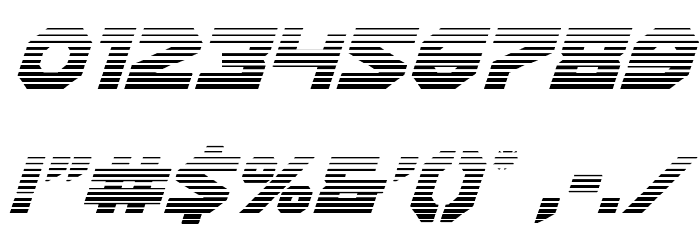 Gunner Storm Gradient Italic Font OTHER CHARS