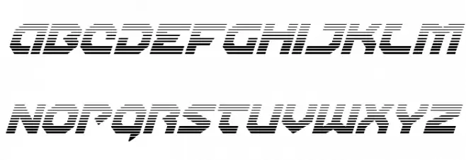 Gunner Storm Gradient Italic Font UPPERCASE
