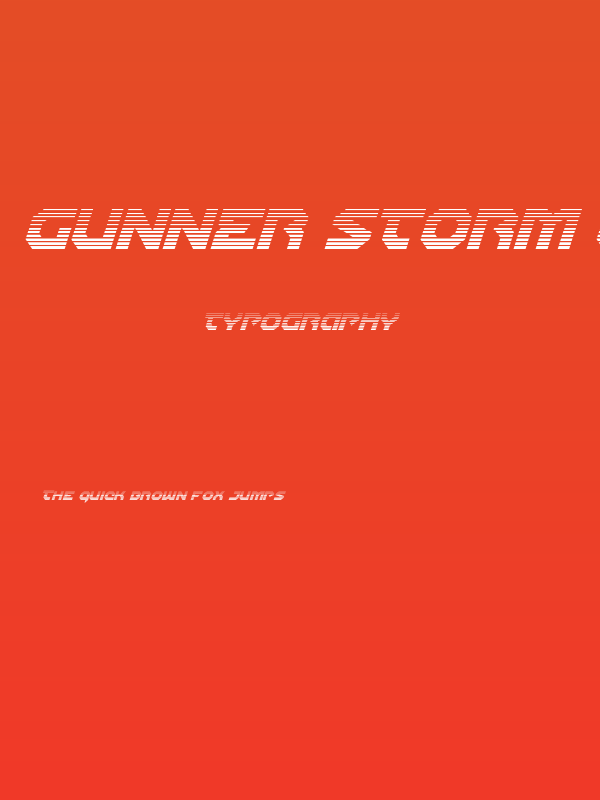 Gunner Storm Gradient Italic Poster