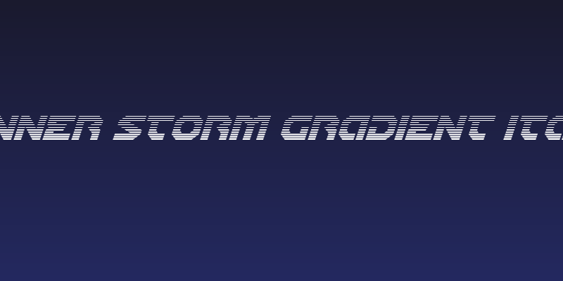Gunner Storm Gradient Italic Social Header