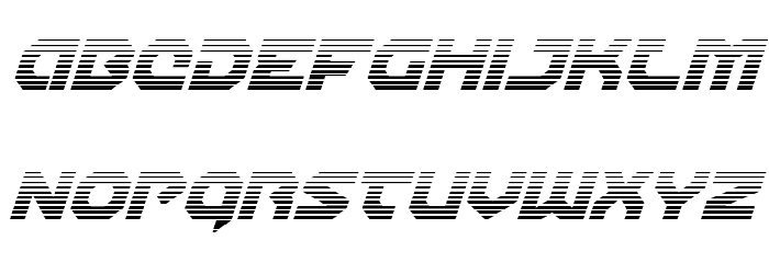 Gunner Storm Gradient Italic Font LOWERCASE