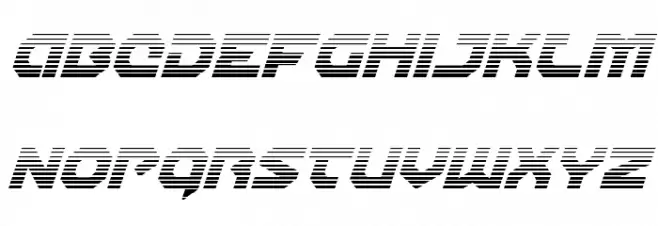 Gunner Storm Gradient Italic Schriftart Kleinbuchstaben
