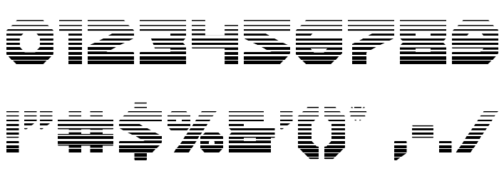 Gunner Storm Gradient Font OTHER CHARS