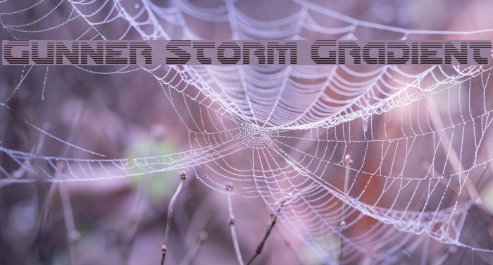 Gunner Storm Gradient Font examples