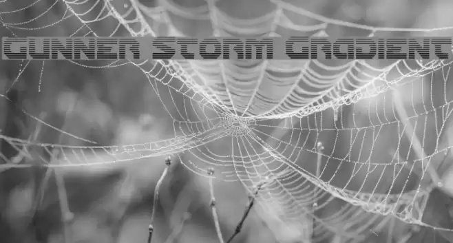 Gunner Storm Gradient Font examples