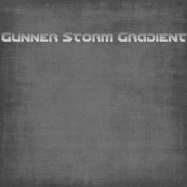 Gunner Storm Gradient Font examples