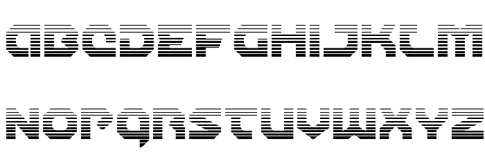 Gunner Storm Gradient Font LOWERCASE