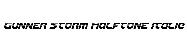 Gunner Storm Halftone Italic  नि: शुल्क फ़ॉन्ट्स डाउनलोड