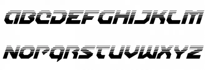 Gunner Storm Halftone Italic خط أحرف كبيرة