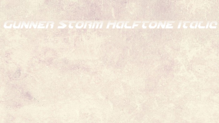 Gunner Storm Halftone Italic Font examples